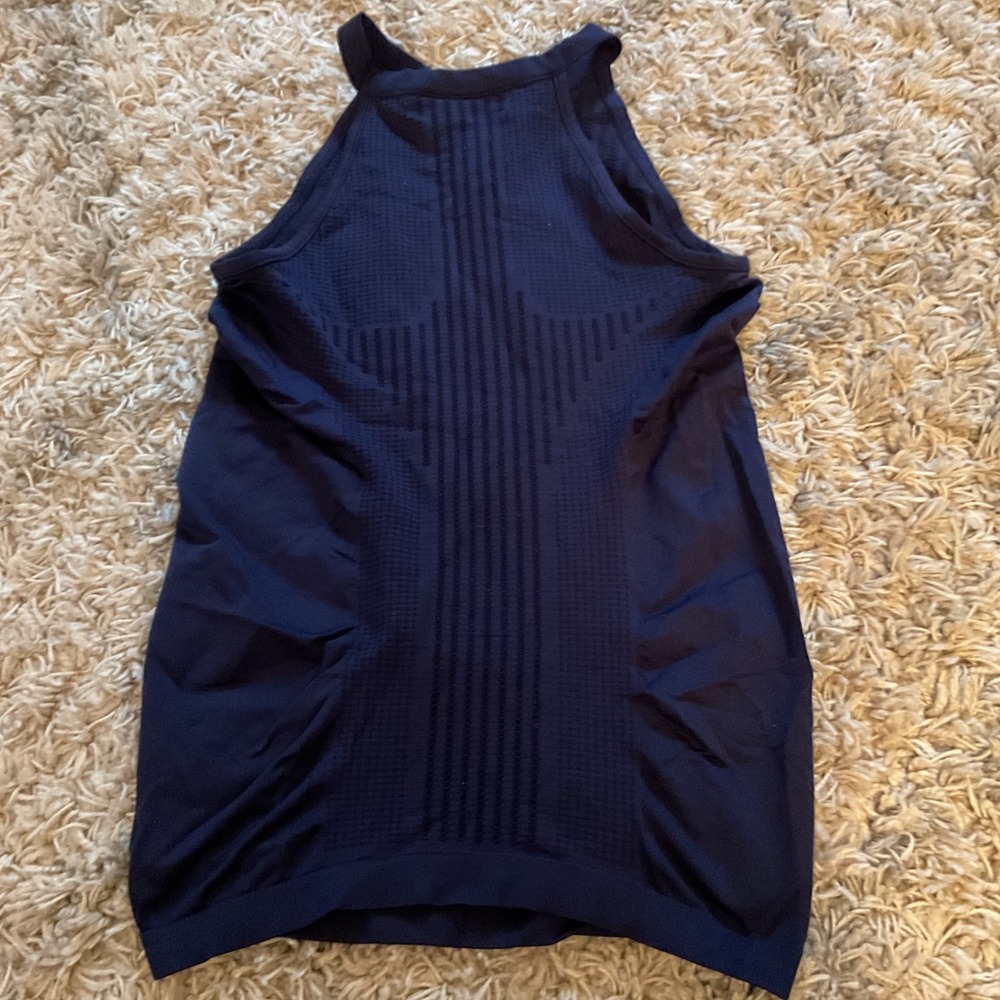 Athleta Renew High Neck Tank Navy Blue Seamless Active Top 223966 Small - Picture 2 of 11